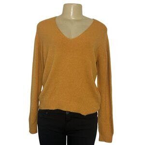Made in Italy Women's Round Neck Long Sleeve Orange Sweater Sz M - NWT